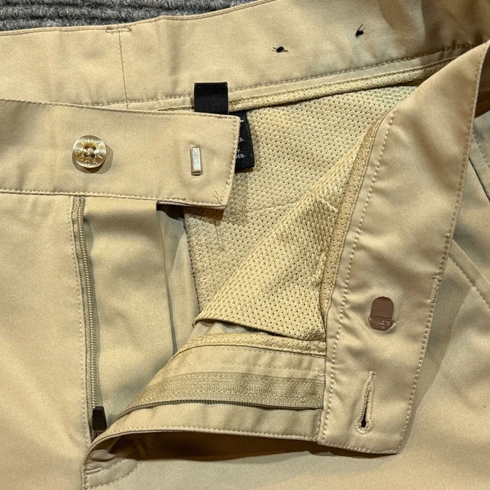 Fila Sport Golf Shorts Men's 30 Khaki Tan Cargo Zipper Pocket